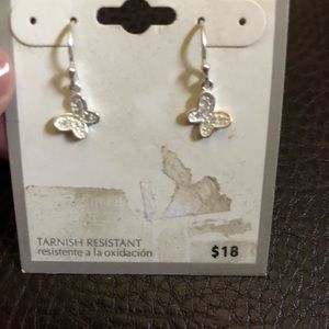 Butterfly sterling silver earrings